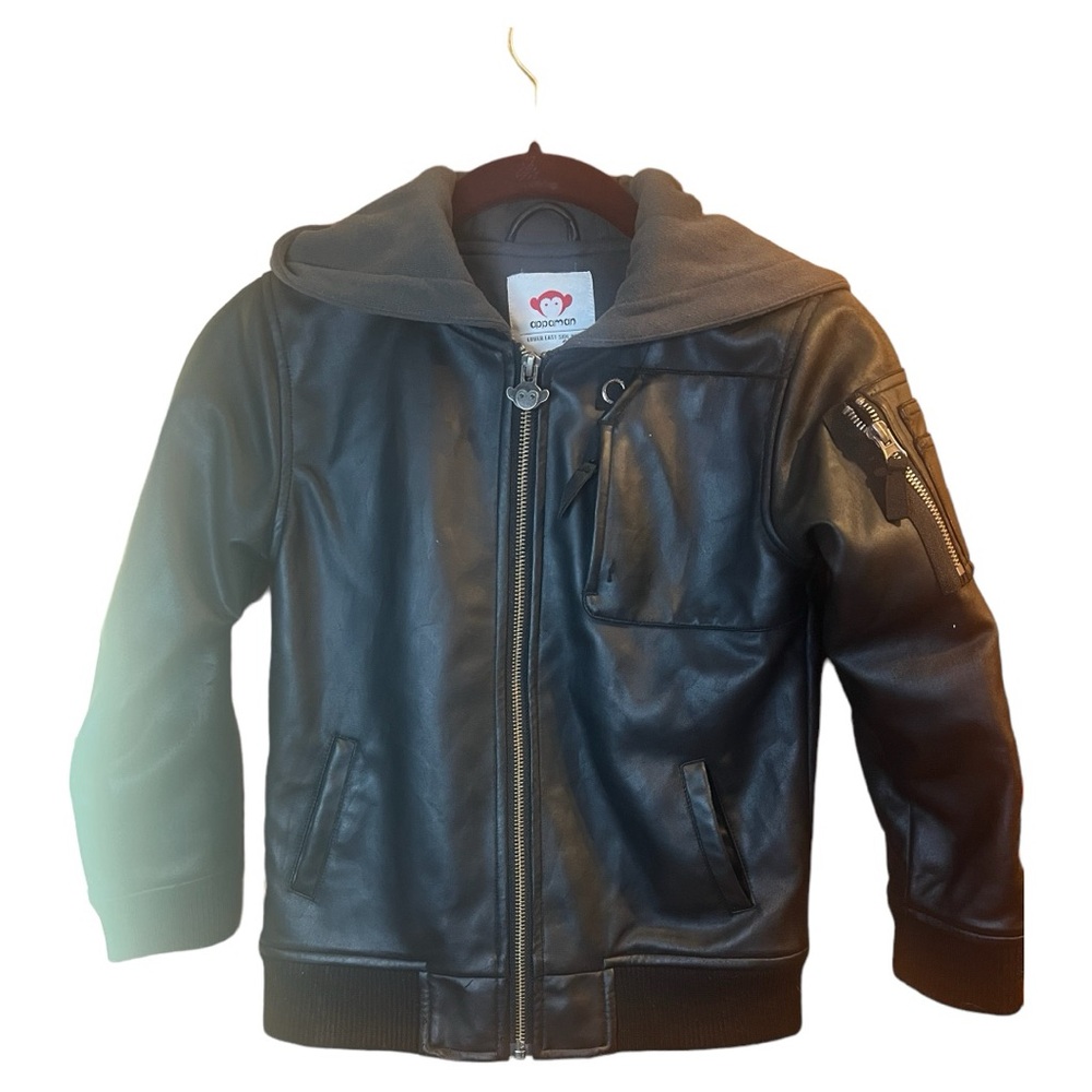 Appaman “leather” boys hooded jacket, Size 7